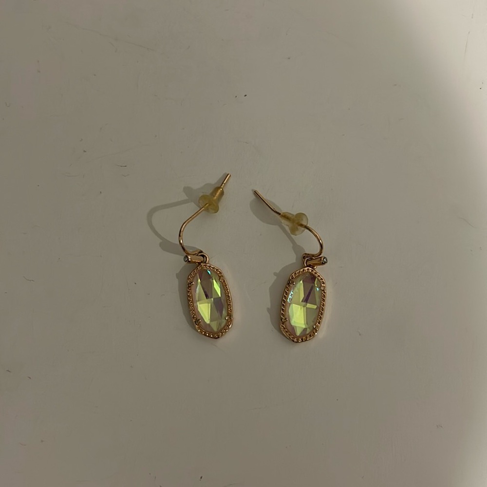Kendra Scott Rose Gold Earrings in Dichoric Glass